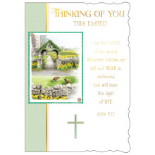 JEC0173 Thinking Of You Religious C50 Easter Cards E6011-2