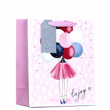 Gift Bag Girl Balloons Medium