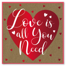 JVC0281 Heart Square Valentine's Day Card ED-430-277