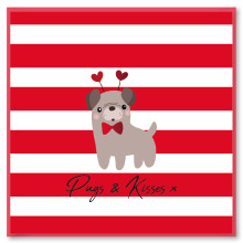 JVC0282 Square Pug Valentine's Day Cards ED-441-SC275