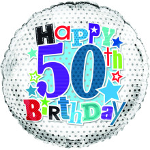 Foil Balloon 18" Age 50 Male