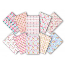 Gift Wrap Sheets Female Cute 10 Designs Assorted 