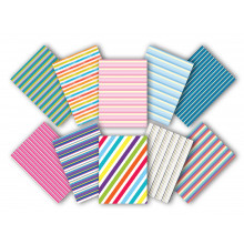 Gift Wrap Sheets Stripes 10 Designs Assorted