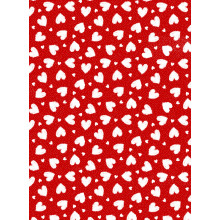 Gift Wrap Sheets White Hearts