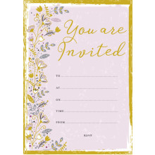 Hanging Pack 20 Sheets & Envelopes Party Invite Female