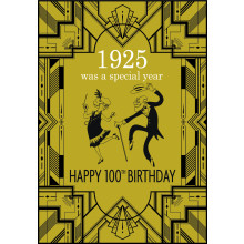 Age 100 Female (1925) C50 Special Year Card JSP019