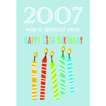 Age 18 Male (2007) C50 Special Year Card JSP002