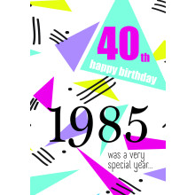 Age 40 Female (1985) C50 Special Year Card JSP007