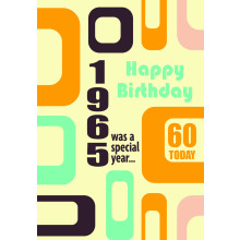 Age 60 Male (1965) C50 Special Year Card JSP012