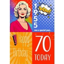 Age 70 Female (1955) C50 Special Year Card JSP013