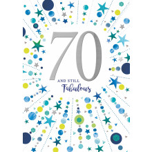 Greetings Cards 70th Male