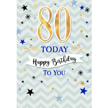 Greeting Cards 80th Male