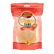 Munch & Crunch Rawhide Ears Natural 2pk