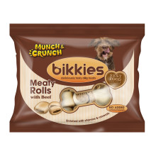 Munch & Crunch Bikkies Meaty Rolls With Beef 300G