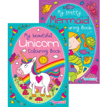 Unicorn & Mermaid Colouring Book