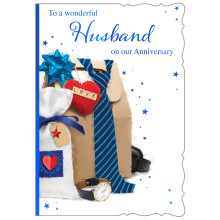 Husband Anniversary Trad C50 Card PR137