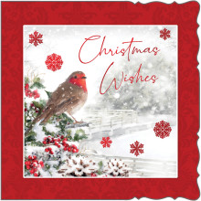 Christmas Cards Post & Winter Robin
