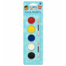 Face Paints 5 Colours & 2 Applicators