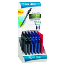 Papermate Flexgrip Retractable Ball Pens Blue/Black/Red Display