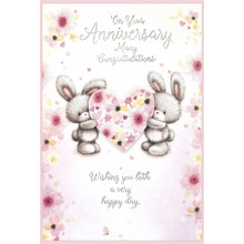 Son & Daughter-in-law Anniversary Cute Cards SE27366