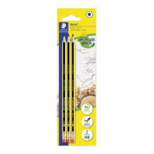 Staedtler Noris HB Rubber Tip Pencils 3s