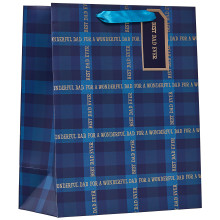 Gift Bag Dad Tartan Large