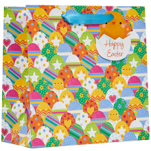Gift Bag Easter Eggs Square Medium