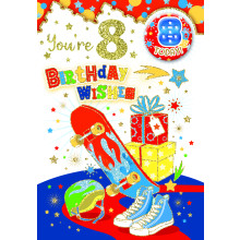 Age 8 Boy Badge C50 Cards TP5007-2