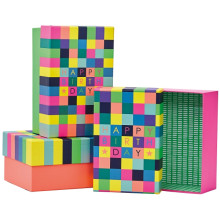 Nest 3 Checkerboard Boxes