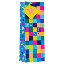 Gift Bag Bottle Checkerboard Bottle