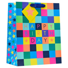 Gift Bag Checkerboard Large