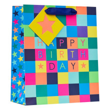 Gift Bag Checkerboard Medium