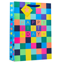 Gift Bag Checkerboard Extra Large