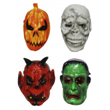 Halloween Horror Face Mask 4 asst