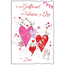 JVC0272 Girlfriend Trad 75 Valentines Day Cards V5014-3