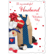 JVC0326 Husband Trad C50 Valentine's Day Card V6001-2