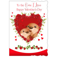JVC0343 One I Love Cute C50 Valentine's Day Card V6002-6