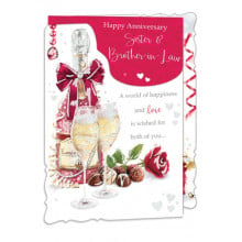 Sister & Brother-in-law Anniversary Trad Card OTB WP19006