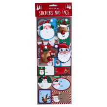XF1012 Stickers & Tags Santa/Rudolph