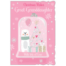 JXC0383 Great Grand-Daughter Juvenile 50 Christmas Cards