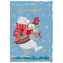 JXC0813 Grandson Cute 50 Christmas Cards