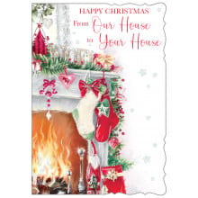 JXC1387 Hse to Hse Tr 50 Christmas Cards