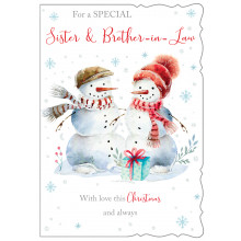 JXC0818 Sister+Brother-In-Law Cute 50 Christmas Cards
