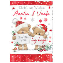 JXC1266 Auntie+Uncle Cute 50 Christmas Cards