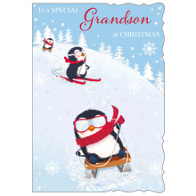 XE00212 Grandson Cute 50 Christmas Cards