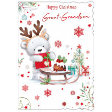 XE00219 Great Grandson Cute 50 Christmas Cards