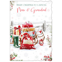 XE00253 Nan+Grandad Trad 50 Christmas Cards