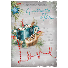 JXC1262 Granddaughter+Partner Trad 50 Christmas Cards