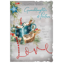 JXC1262 Granddaughter & Partner Trad C50 Christmas Card X4056-4