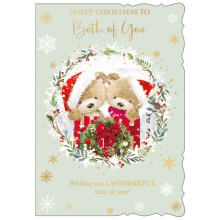 XE00333 To Both Of You Cute 50 Christmas Cards